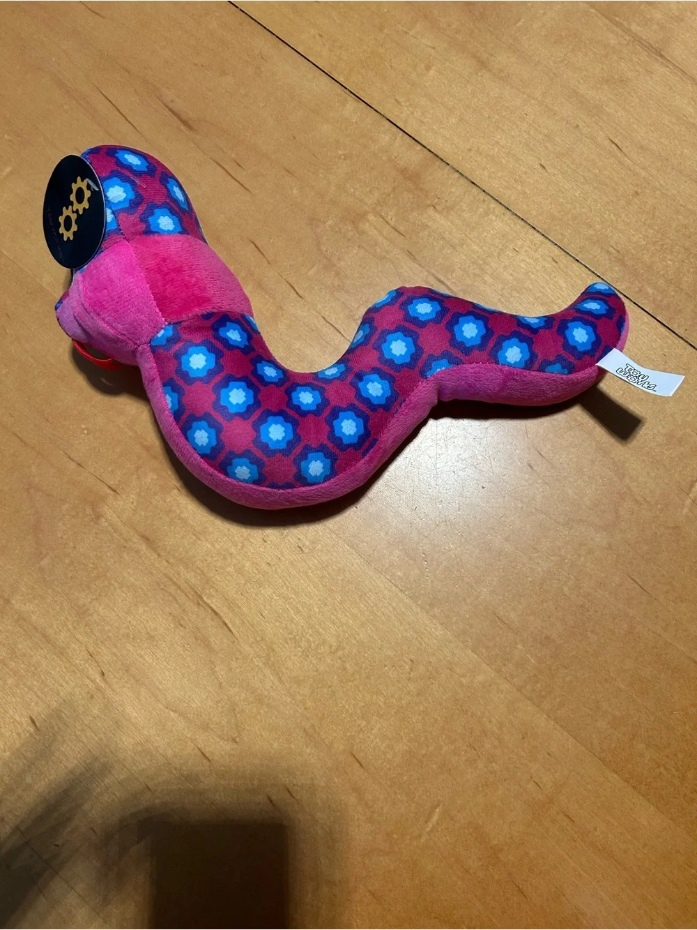 Pink Patterned Snake Plush Toy for Kids - Soft Cuddly Companion